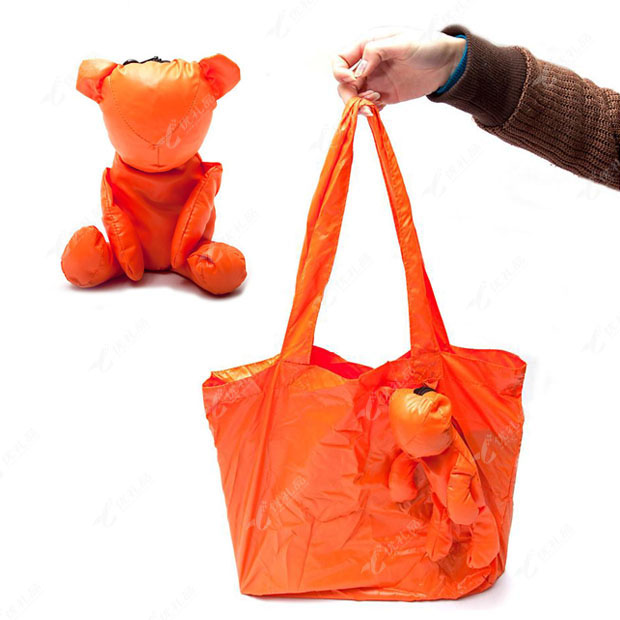泰迪熊折叠购物袋