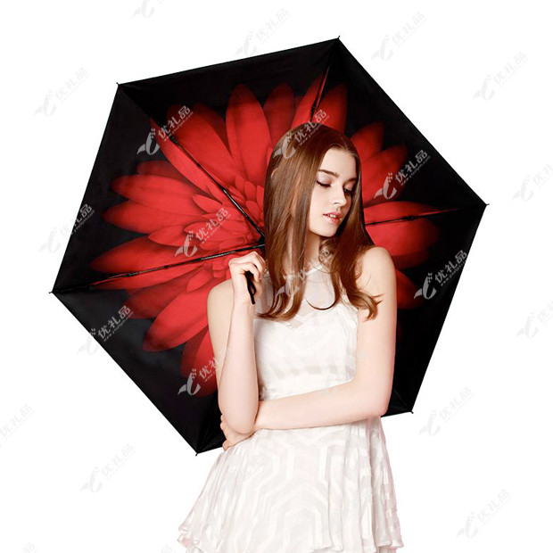 天堂伞雏菊 折叠小黑伞