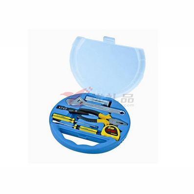 瑞德工具8件圓形透明吹塑盒精品家用工具組套