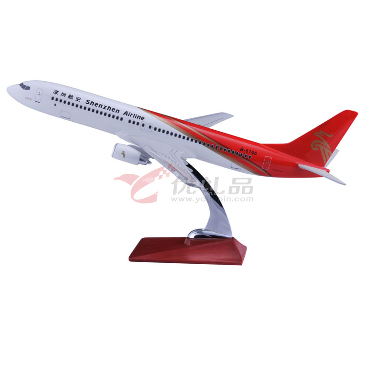 1:92波音737深圳航空仿真树脂模型/飞机模型