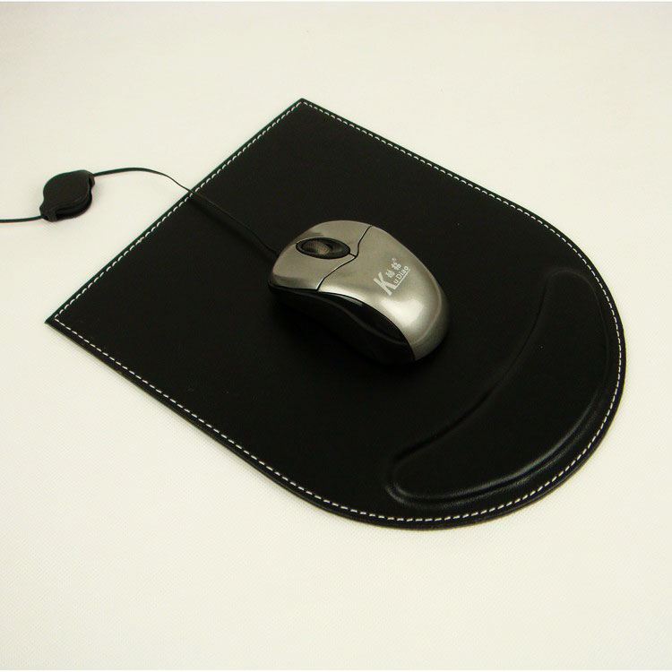 高档皮质鼠标垫 电脑鼠标垫 带护腕定制