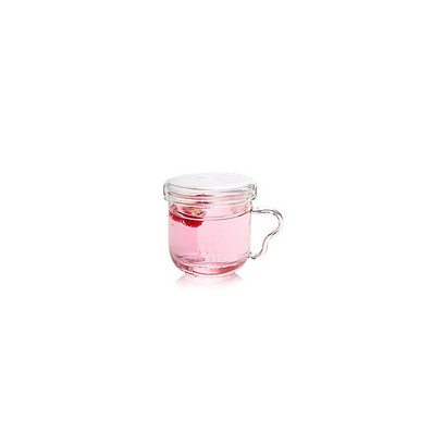 玻璃杯花茶杯帶蓋把過濾茶水杯小耳杯定制