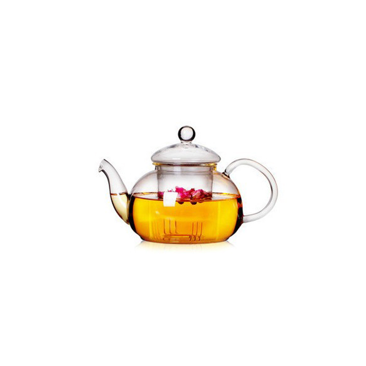 耐熱玻璃茶具 創意帶過濾內膽玻璃茶壺 唯美花茶壺定制