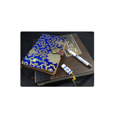 青花瓷笔 陶瓷笔 丝绸 笔记本 本册 u优盘三件套装定制
