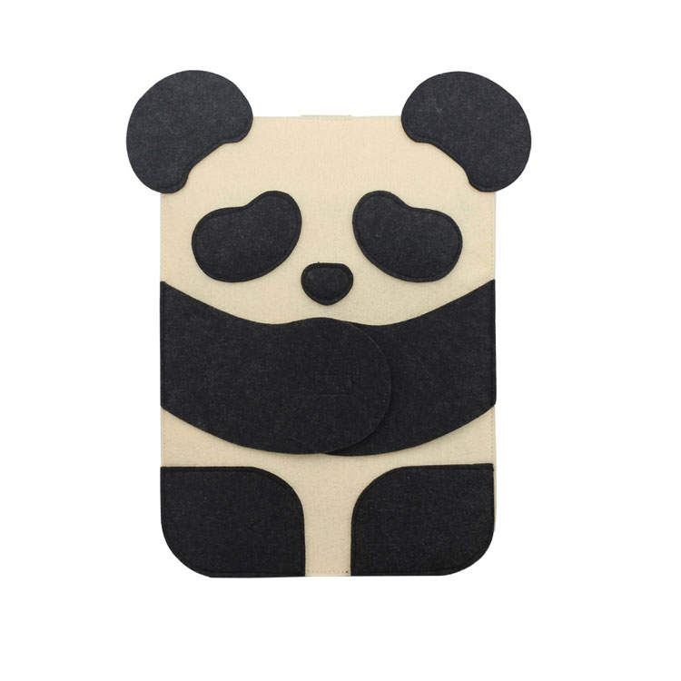 創意卡通毛氈ipad包保護套 可愛熊貓電腦包