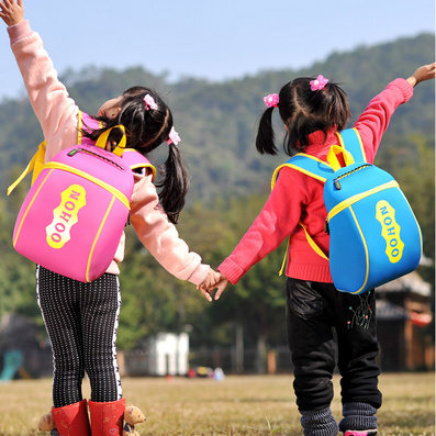 防水环保潜水料儿童书包幼儿园双肩包小朋友背包