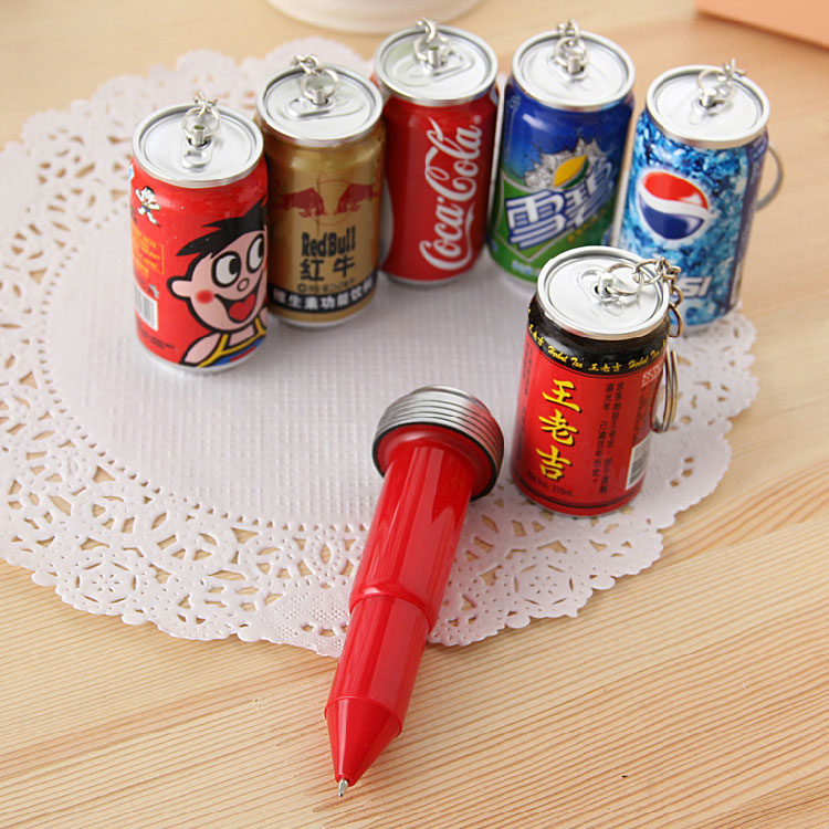 易拉罐伸縮圓珠筆 創意廣告筆 伸縮飲料筆