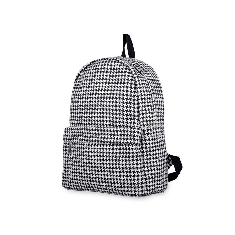 千鸟格学生背包2014韩版棉布包旅游包书包格纹双肩背包