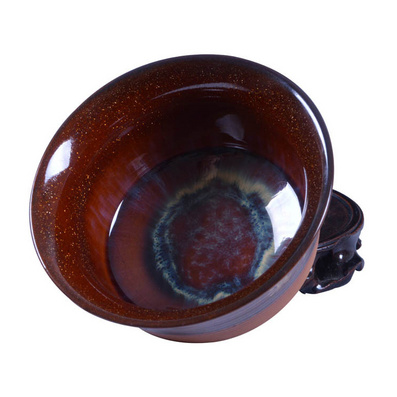 陶瓷 天目釉 流釉陶功夫茶杯 普洱茶杯