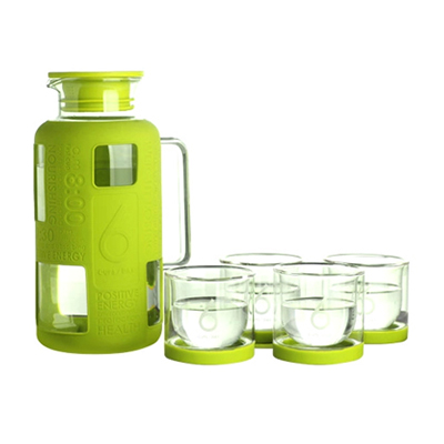 Stylor/法國花色套裝玻璃水杯品牌6杯水耐熱玻璃水壺套裝定制