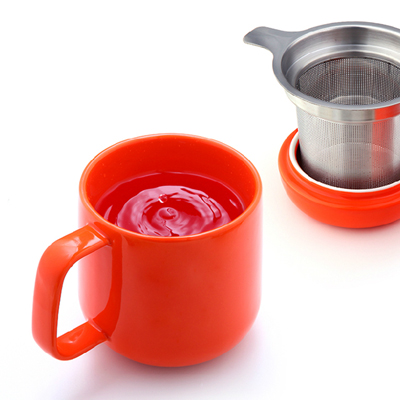 時尚無鉛陶瓷帶蓋泡茶杯過濾泡茶杯花茶杯馬克杯定制