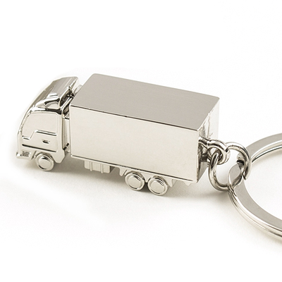 實心立體大貨車集裝箱卡車金屬汽車模型鑰匙扣鑰匙鏈可定LOGO