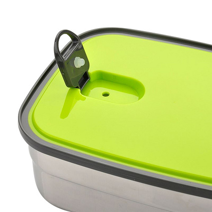 新款創意長方形不銹鋼學生飯盒3件套泡面碗便當盒帶蓋密封保鮮盒