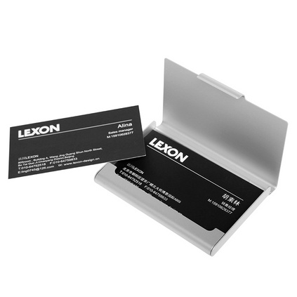 法国乐上LEXON创意礼品双层商务名片盒LD88N黑色定制