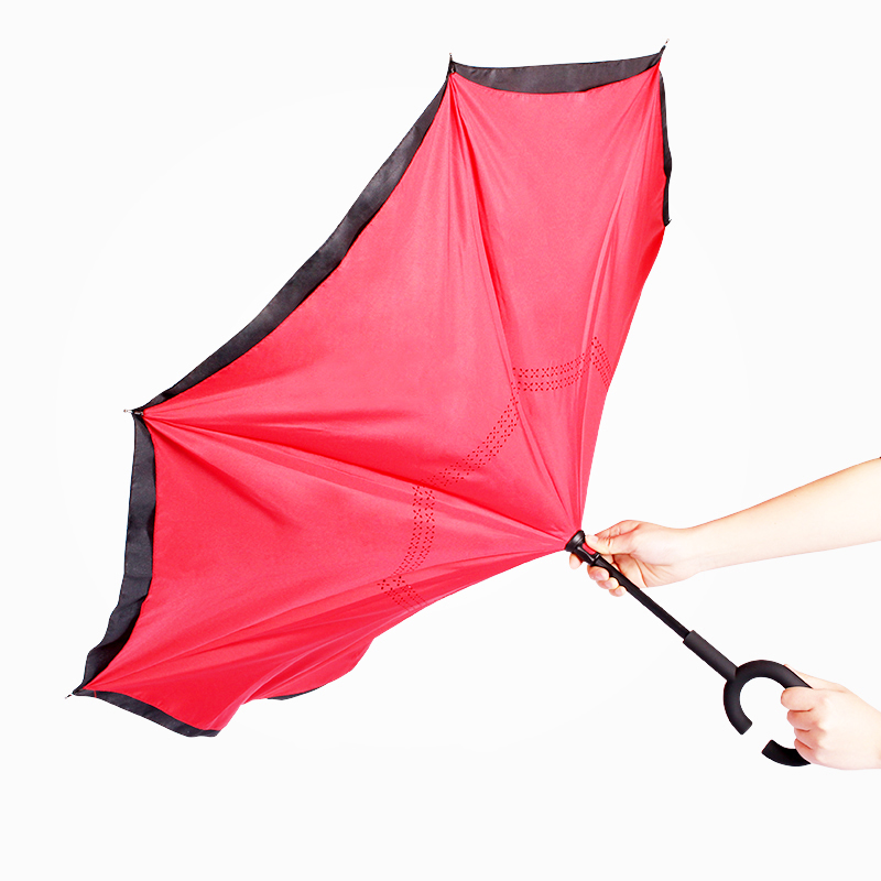 反向傘免持式雨傘C型晴雨傘汽車專用雨傘定制