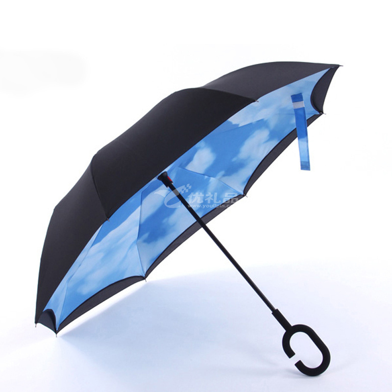 反向伞免持式雨伞C型晴雨伞汽车专用雨伞定制