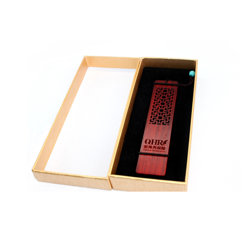 红木中国风古风创意礼物 红木质复古典文艺流苏书签 定制刻字
