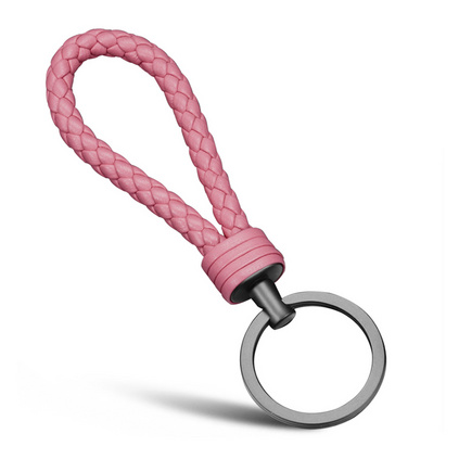织绳汽车钥匙扣男女钥匙挂件羊皮钥匙链创意钥匙圈情侣钥匙环