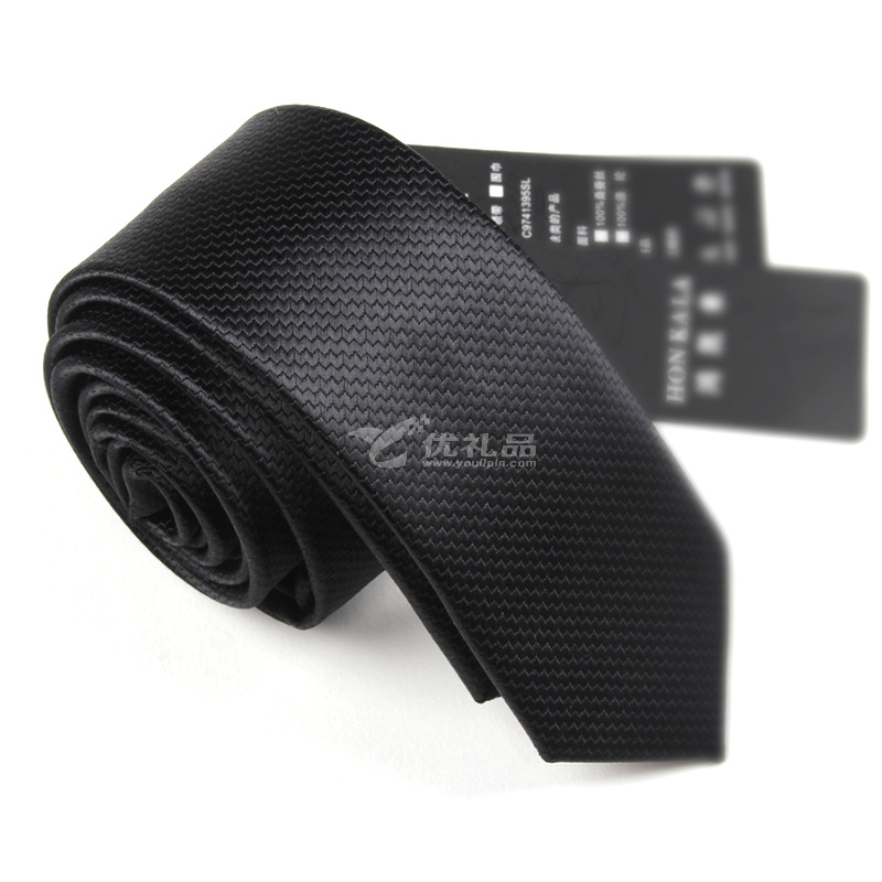 高档真丝领带男士商务工装窄纯色领带定制
