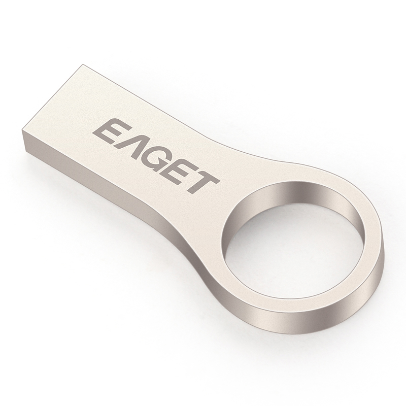 憶捷（EAGET） U66-16G USB3.0高速防水防塵防靜電全金屬指環U盤 珍珠鎳色