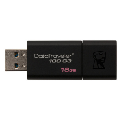 金士頓（Kingston）DT 100G3 16GB USB3.0 U盤 黑色