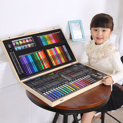 兒童節六一禮物 女孩男孩畫筆套裝 彩筆 180件繪畫套裝 美術學習用品