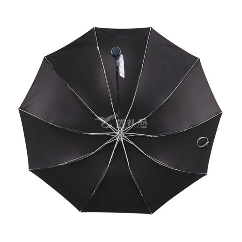 天堂傘 33188E 加大加固黑膠三折鋼桿鋼骨商務晴雨傘太陽傘定制 