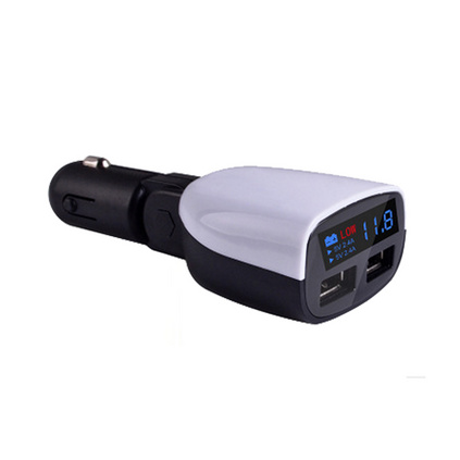 车载手机充电器双USB多功能通用车充点烟器式一拖二双USB 小巧携带方便车充电器定制