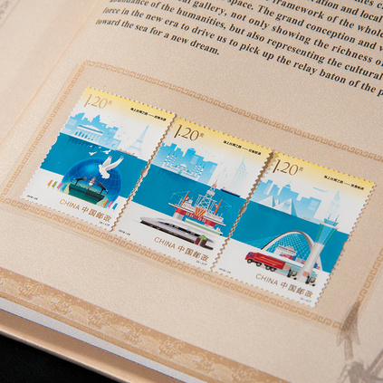 絲綢彩印版《絲綢之路》套裝珍藏郵票冊一帶一路絲綢畫定制