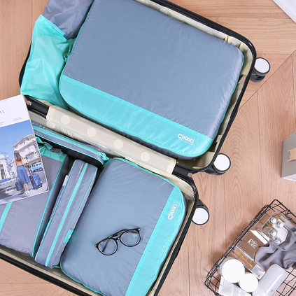 CHOOCI 輕薄旅行收納七件套定制 七件套防水旅游衣物袋洗漱包行李箱整理包袋CU0701