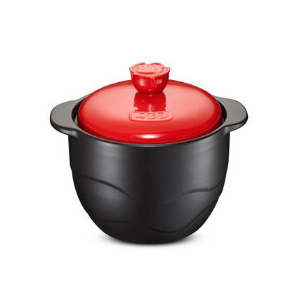 愛仕達玫瑰系列6.0L韓式彩色陶瓷煲湯鍋燉鍋燜燒罐定制