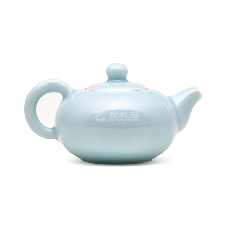 堂悅坊 龍泉青瓷聽雨茶具套裝創意茶杯茶壺組合禮盒裝定制