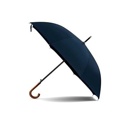 OLYCAT双人伞木柄弯把长款自动伞 男式商务晴雨伞 纯色防风大伞定制