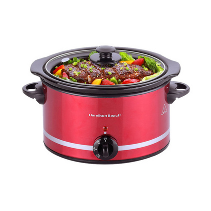 美國漢美馳 自動檔陶瓷內膽煲湯煮粥2.5升美式電燉鍋定制