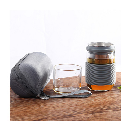 IKE一柯旅行茶具不锈钢滤网茶具 YK-C206A 户外旅行便携式茶具定制