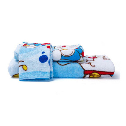 哆啦A夢 藍胖子全棉卡通毛巾方巾浴巾禮盒裝三件套沐浴用品定制 DM-12215