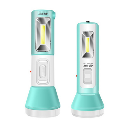 康銘（KANGMING）LED充電式手電筒（帶尾燈）家用強光超亮多功能便攜手電筒定制