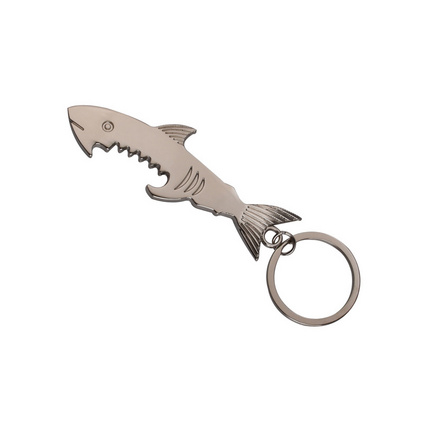 創意金屬光面鯊魚開瓶器 鑰匙扣掛件 小禮品節日贈品飾品配飾定制