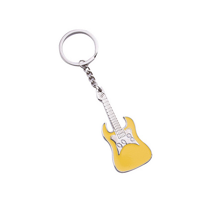 創意彩色吉他鑰匙扣 金屬汽車鑰匙鏈 音樂會小禮品掛件飾品配飾定制