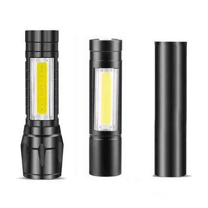 LED強光小手電筒迷你側燈工作燈USB充電戶外照明燈具定制