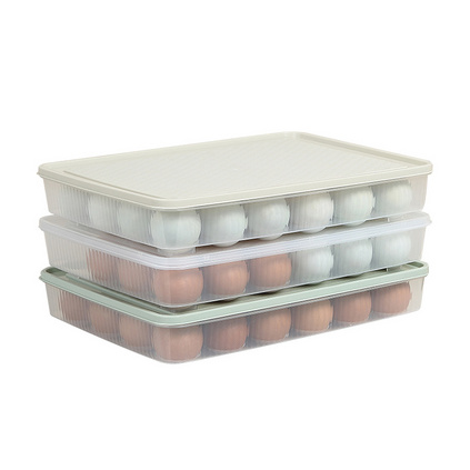 24格鸡蛋盒食材收纳保鲜盒塑料可叠加创意鸡蛋储物盒定制
