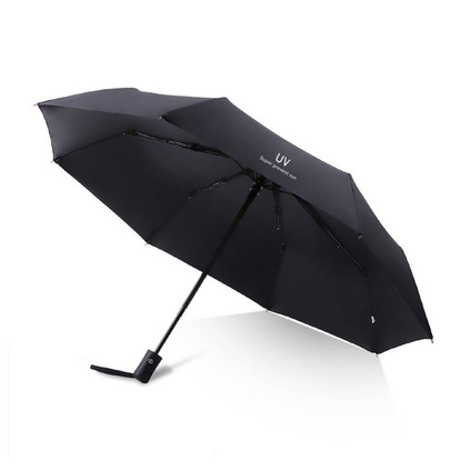 UV黑胶太阳伞遮阳可印logo广告防晒防紫外线晴雨三折伞定制