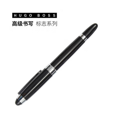 HUGO BOSS标志系列黑色钢笔墨囊吸墨器礼盒套装 商务礼品高端颜值墨水笔套装定制