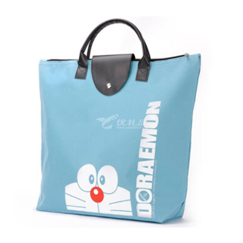 哆啦A梦卡通动漫大容量折叠手提包购物袋布袋环保袋子折叠手提包定制