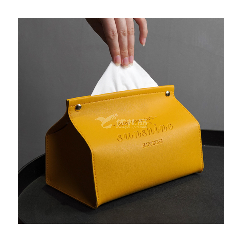 皮革纸巾盒车载抽纸盒家用客厅创意北欧ins抽纸盒定制