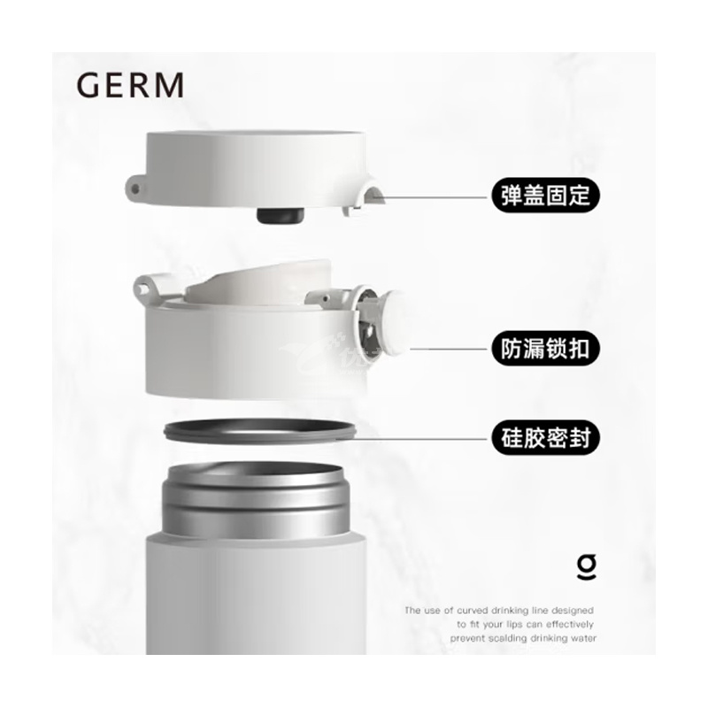 格沵（germ）商务保温杯男女士杯子不锈钢便携车载大容量水杯定制